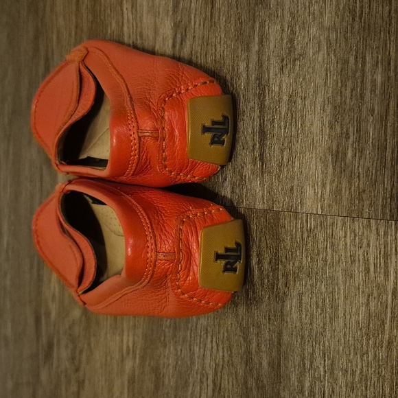 Ralph Lauren RLL Bold Red/Orange Camila Driving Loafers Sz 8.5 - Picture 4 of 7
